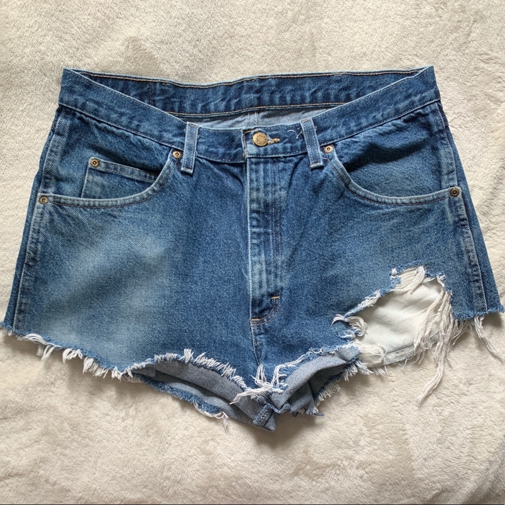 Distressed Vintage Denim Shorts